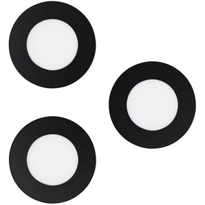 Eglo LED Einbauleuchten Fueva-Z 3x2,8W, CCT, RGB, Ø86mm, schwarz GLO773082276