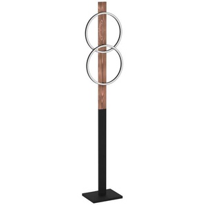 Eglo Led-Stehleuchte Boyal , Braun, Schwarz , Kunststoff , 150 cm , Lampen & Leuchten, Innenbeleuchtung, Stehlampen