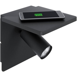 EGLO LED-Wandleuchte Ciglie, 98263 schwarz, 4,5 W, 3000 K, QI-charger