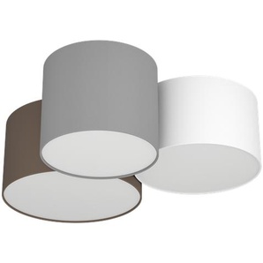 EGLO PASTORE Deckenleuchte anthrazit-braun weiss grau