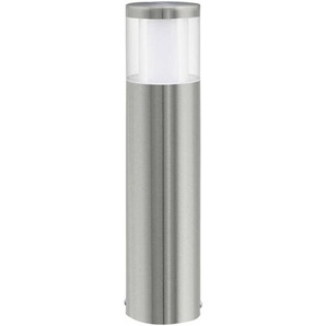 Eglo Pollerleuchte Basalgo , Klar, Weiß, Edelstahl , Metall, Kunststoff , länglich,länglich , F , 45 cm , Lampen & Leuchten, Aussenbeleuchtung, Wegbeleuchtung, Sockelleuchten