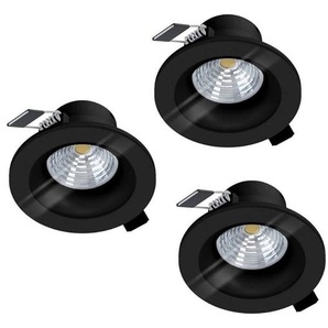 EGLO SALABATE EINGEBAUT SET 88 3X450LM 4000K DMPFER IP44 SCHWARZ
