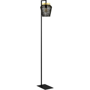 EGLO Stehlampe ESCANDIDOS, ohne Leuchtmittel, Leuchtmittel wechselbar, Stehleuchte in schwarz und messing aus Stahl - exkl. E27 - 1X40W