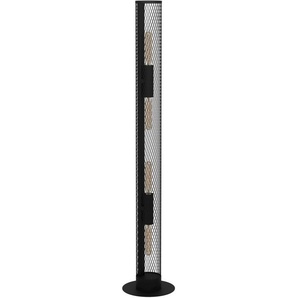 EGLO Stehlampe REDCLIFFE, Leuchtmittel wechselbar, ohne Leuchtmittel, Stehleuchte in schwarz aus Stahl - exkl. E27 - 4X40W