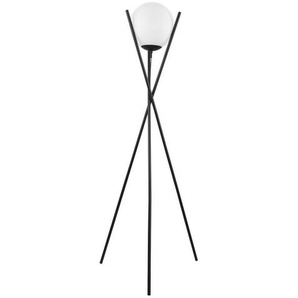 Eglo Stehleuchte Salvezinas, Schwarz, Glas, 150 cm, Lampen & Leuchten, Innenbeleuchtung, Stehlampen, Stehlampen