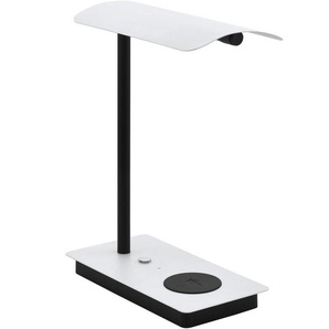 EGLO Tischleuchte ARENAZA, LED fest integriert, Warmweiß, Tischleuchte in weiß und schwarz aus Stahl, Kunststoff -5,8W-Warmweiß
