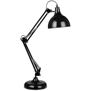EGLO Tischleuchte BORGILLIO, ohne Leuchtmittel, Vintage Schreibtischlampe aus Stahl in Schwarz, E27, inkl. Schalter