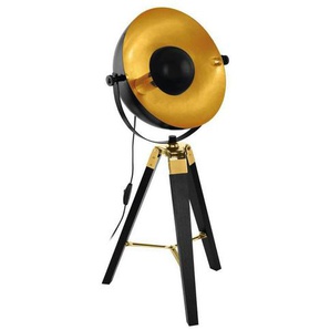 EGLO Tischleuchte COVALEDA, ohne Leuchtmittel, Tischleuchte, in Schwarz, Gold und Messing, Lampe mit Schalter, E27