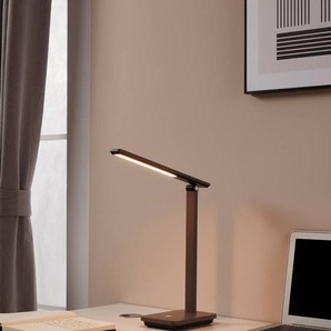EGLO Tischleuchte »INIESTA«, 1 flammig, Leuchtmittel LED-Modul   LED fest integriert, Tischlampe touch dimmbar, USB Ladefunktion, Cappuccino und Schwarz