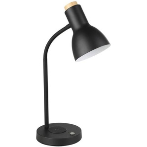 Eglo Tischleuchte Veradal-QI schwarz Holz 45 x 16 cm mit Charger GLO773022293