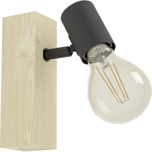 Eglo Wandlampe Townshend 3 schwarz natur E27 GLO773056380