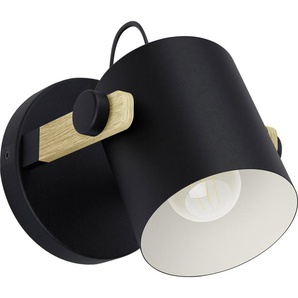 Eglo Wandleuchte Hornwood schwarz natur Ø 17 cm E27 GLO773056378