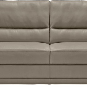 2,5-Sitzer EGOITALIANO Doris Sofas Gr. B/H/T: 192 cm x 90 cm x 93 cm, Leder BULL, grau (taupe) 2-Sitzer Sofas