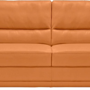 2,5-Sitzer EGOITALIANO Doris Sofas Gr. B/H/T: 192 cm x 90 cm x 93 cm, Leder BULL, orange 2-Sitzer Sofas