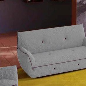 2,5-Sitzer EGOITALIANO Yuki Sofas Gr. B/H/T: 200 cm x 85 cm x 90 cm, Microfaser, lila (fumo, violett) 2-Sitzer Sofas