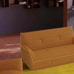 2,5-Sitzer EGOITALIANO Yuki Sofas Gr. B/H/T: 200 cm x 85 cm x 90 cm, Microfaser, gelb (gabbice, gelb) 2-Sitzer Sofas