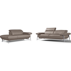 Egoitaliano Polstergarnitur Anais, Design mit hohem Sitzkomfort für mehr Bequemlichkeit, Set: bestehend aus Sofa und mane, inkl. Kopfteilverstellung
