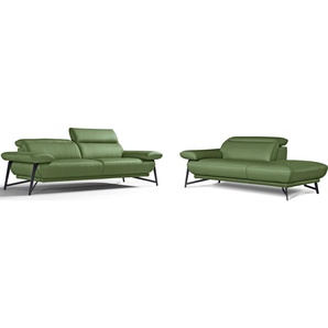 Egoitaliano Polstergarnitur Anais, Design mit hohem Sitzkomfort für mehr Bequemlichkeit, Set: bestehend aus Sofa und mane, inkl. Kopfteilverstellung
