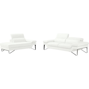 Egoitaliano Polstergarnitur Princess, Set aus 2,5 Sitzer und mane, Kopfstützen manuell verstellbar