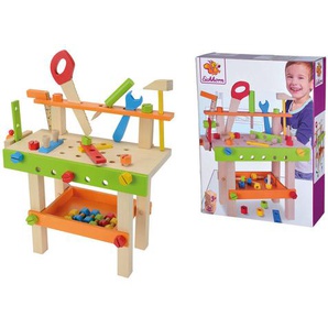 Eichhorn Kinderwerkbank, Mehrfarbig, Holz, 29.2x39x10 cm, male, Spielzeug, Kinderspielzeug, Werkbank & Werkzeug