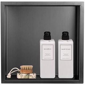 Start - Einbau-Duschnische, Duschnische, Einbau-Duschregal aus Edelstahl zur Aufbewahrung von Shampoos, 32 × 32 cm,
