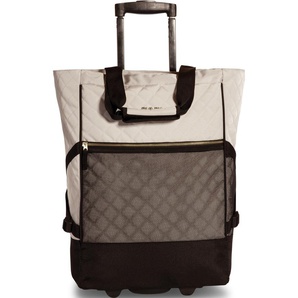 Einkaufstrolley FABRIZIO Punta Wheel classy Einkaufskörbe weiß Einkaufstrolleys edler Look mit abgestepter Oberfläche und Golddetails