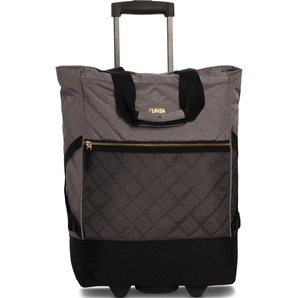 Einkaufstrolley FABRIZIO Punta-Wheel-Shopping-Roller Einkaufskörbe grau (zement) Einkaufstrolleys edler Look mit abgestepter Oberfläche und Golddetails