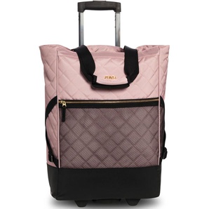 Einkaufstrolley FABRIZIO Punta-Wheel-Shopping-Roller Einkaufskörbe rosa Einkaufstrolleys edler Look mit abgestepter Oberfläche und Golddetails
