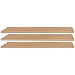 Einlegeboden 3er-Set 96 x 2 x 52cm Braun Erle Dekor - 100er Breite Spanplatte, foliert