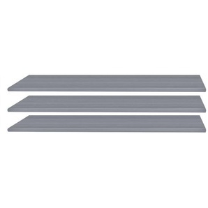 Einlegeboden Glauzig 3er-Set 87 x 2 x 50cm Grau/Grau Grau - 87 cm Spanplatte, foliert