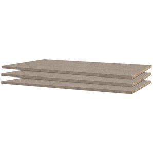 Einlegeboden Rasant-Extra 3er Set 82 x 1 x 36cm Braun Spanplatte, bedruckt & lackiert