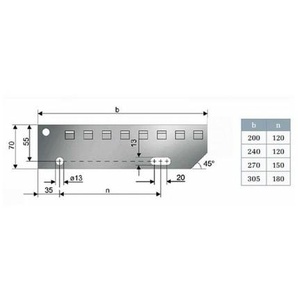 Einpress Treppenstufe EP, 900x270 mm, verzinkt