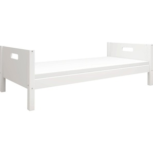 Einzelbett THUKA Betten Gr. Liegefläche B/L: 90 cm x 200 cm Höhe: 65 cm, kein Härtegrad, weiß (weiß, weiß, weiß) Bettgestell Bettgestelle Thuka Nordic produziert bei Flexa, incl Rollrost