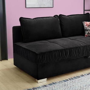 Schlafsofa，Wohnzimmersofa，Schlafcouch，Bettsofa mit Getränkehaltern Creme  Stoff FUCIA73492 MaisonChic