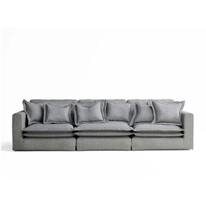 Einzelsofa Amalfi - grau - Materialmix - 338 cm - 90 cm | Möbel Kraft
