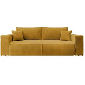 Selsey Einzelsofa mit Schlaffunktion Farese - gelb - Materialmix - 257 cm - 85 cm | Möbel Kraft