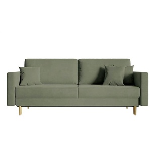 Einzelsofa mit Schlaffunktion Valico - grün - Materialmix - 230 cm - 90 cm | Möbel Kraft