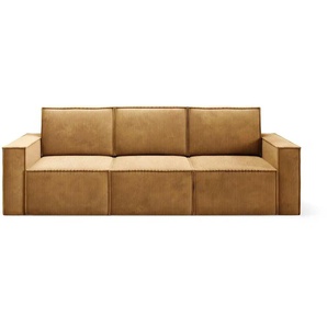 Einzelsofa Orto - gelb - Materialmix - 247 cm - 93 cm | Möbel Kraft
