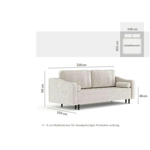 maison de rêve Einzelsofa Zyia ¦ creme ¦ Maße (cm): B: 218 H: 98