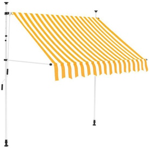 Einziehbare Markise Handbetrieben 150 cm Orange/Weiß Gestreift