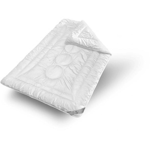 Einziehdecke JOHN COTTON Magicline Bettdecken Gr. B/L: 135 cm x 200 cm, leicht, weiß Steppbettdecke
