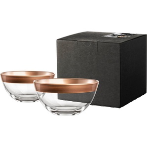 Eisch Germany Müslischale KAYA COPPER, Kristallglas, (Set, 2-tlg), im Geschenkkarton, in Handarbeit in Kupfer veredelt