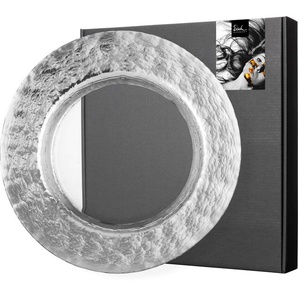 Eisch Germany Platzteller COLOMBO SILBER, 1-tlg., in Handarbeit veredelt mit silber-glänzender Glasur, Ø 34 cm