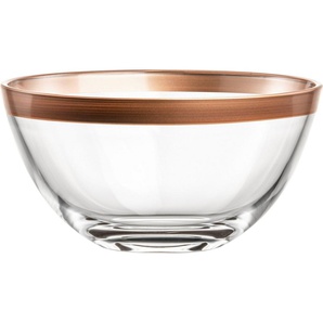 Eisch Germany Salatschüssel KAYA COPPER, Kristallglas, (1-tlg), in Handarbeit in Kupfer veredelt, spülmaschinengeeignet, Ø 24 cm