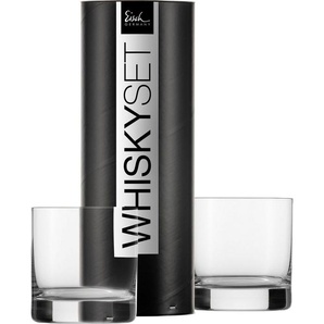 Eisch Whiskyglas GENTLEMAN, 400 ml, Kristallglas, in Handarbeit mit echtem Platin veredelt, 2-teilig, Made in Germany
