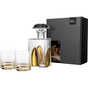 Eisch Whiskyglas GENTLEMAN, Made in Germany, Kristallglas, mundgeblasen, in Handarbeit mit echtem Gold veredelt, 3-teilig