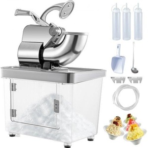 Eiscrusher 3000 W, Smoothie Maker Machine mit Eisspeicherkapazität 34 L, Silbriger Smoothie Mixer, Edelstahl Maschine mit Doppelschneidkopf und Ergonomischer Griff, für Milchshakes, Smoothies SBJ300XTDYS000001V2