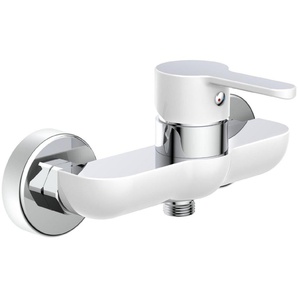 Eisl Duscharmatur DIZIANI Wasserhahn Bad, Mischbatterie Dusche in Weiß/Chrom