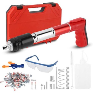 Ej.life - Betonnagler-Set mit 200 Nägeln, 5-fach verstellbarer manueller Nagelpistole, Wandbefestigungs-Elektrowerkzeug, tragbare Nagelbrennmaschine