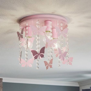 Eko-Light Deckenleuchte Angelica in Pink mit Schmetterlingen MLP1165